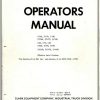 Clark Forklift C CY CFY CH CHY60-80 Operator’s Manual_O-126-1